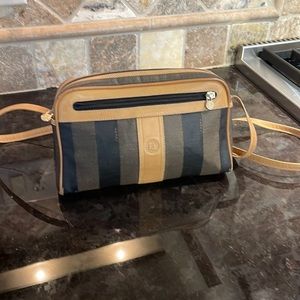 Vintage Fendi Pequin Striped Crossbody